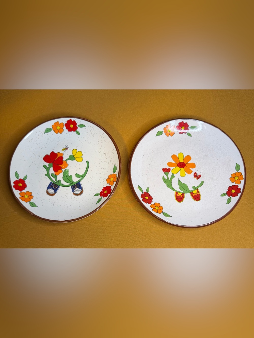 Kitschy Retro: 🦋 MCM Interpur Japan Floral Children's Plates | Sneakers & Shoes